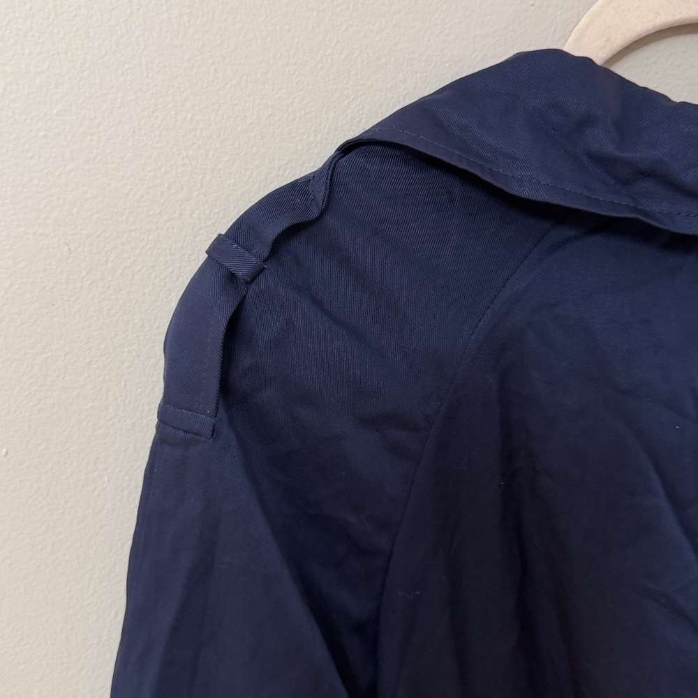 Topshop Navy Blue Trench Coat - Picture 11 of 11